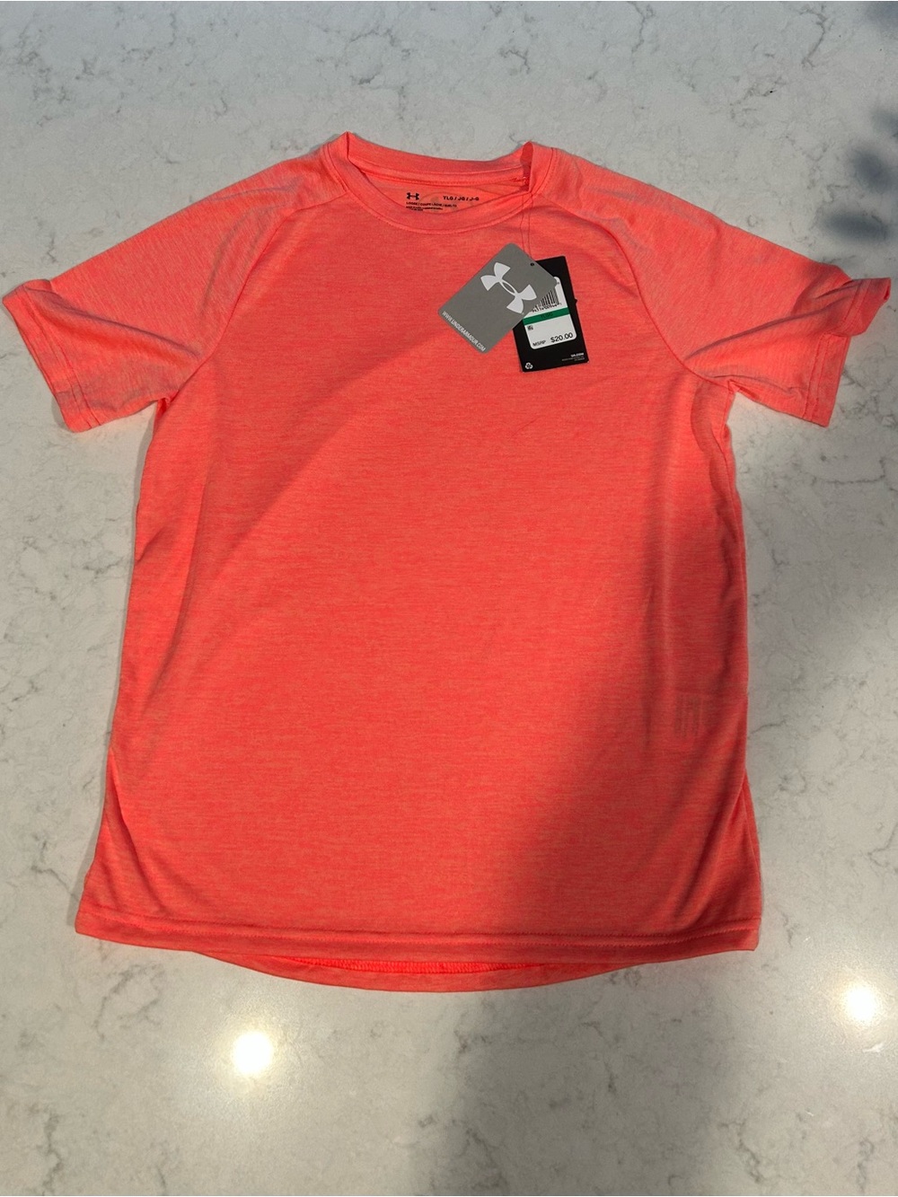 UA Tech Big Logo Short Sleeve Orange Medium NWT